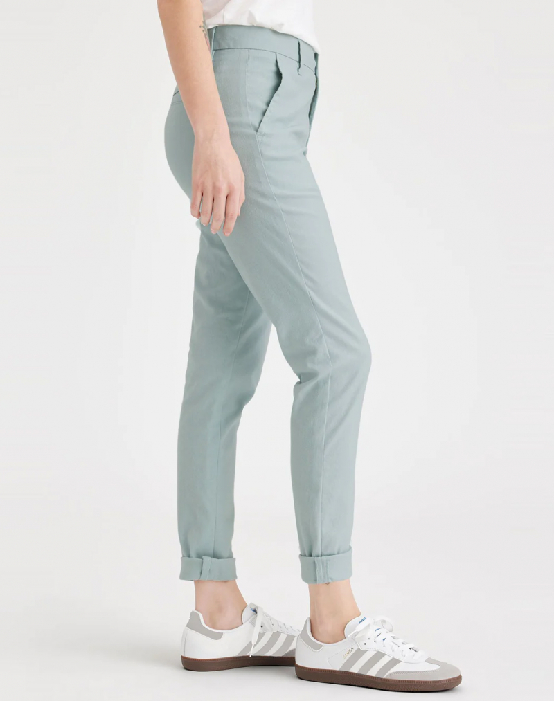 Pantalones de mujer Dockers Weekend Chino slim ankle lightweight, model 52699-0111, turquesa - 3 - La Casa Dels Pantalons