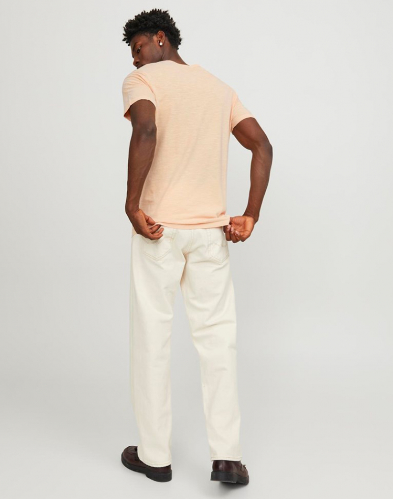 Camiseta de hombre de m/c Jack&Jones Split, modelo 12164972, naranja - 2 - La Casa Dels Pantalons