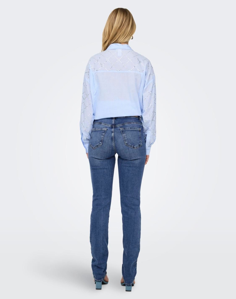 Pantalons texans de dona Only Sui slim, model 15330805, blau mig - 2 - La Casa Dels Pantalons