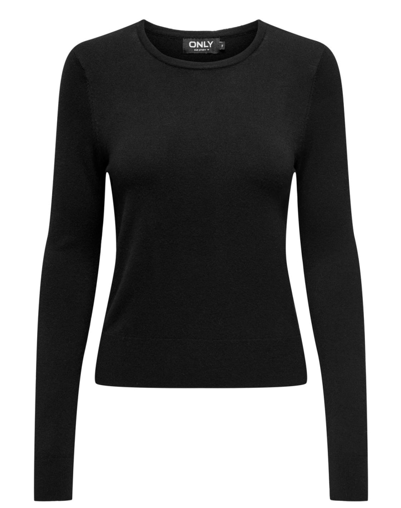 Jersey de mujer de cuello redondo Only Venice, modelo 15333989, negro - 2 - La Casa Dels Pantalons