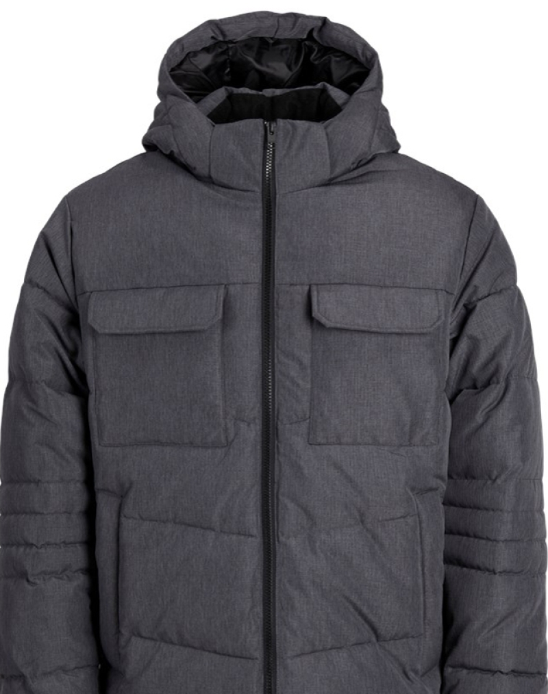 Jaqueta d'home Jack and Jones Build Puffer, model 12256858, gris - 3 - La Casa Dels Pantalons