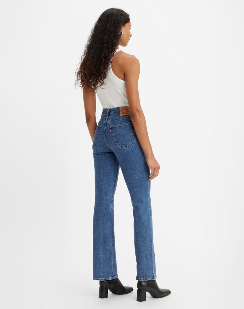 Pantalons texans de dona Levi's® 725™ high rise bootcut, model 18759-0054, rentats a la pedra - 2 - La Casa Dels Pantalons