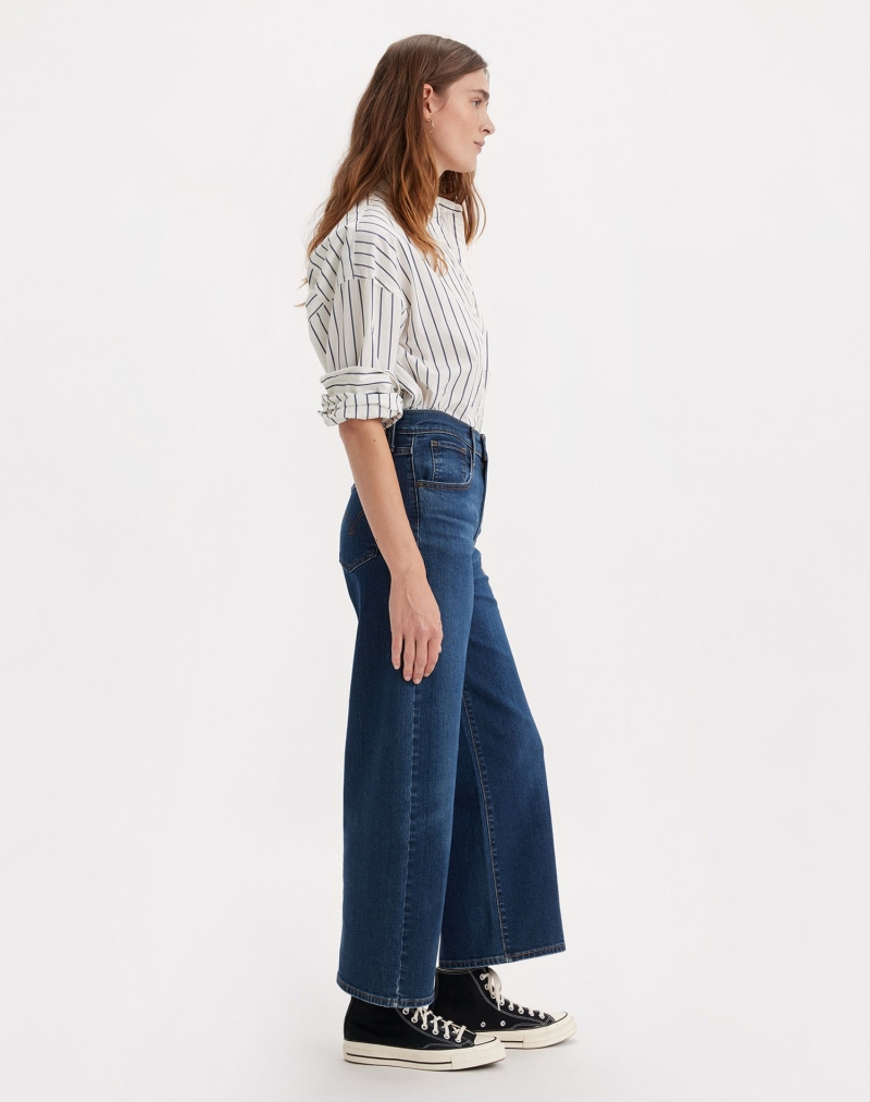 Pantalons texans de dona Levi's® High Rise Wide Leg™, model 72970-0017, blau mig - 3 - La Casa Dels Pantalons