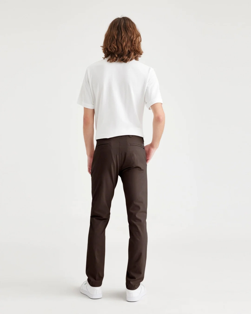 Pantalones de hombre Dockers Smart 360 flex California Khaki Skinny, A3130-0030, marrones - 3 - La Casa Dels Pantalons