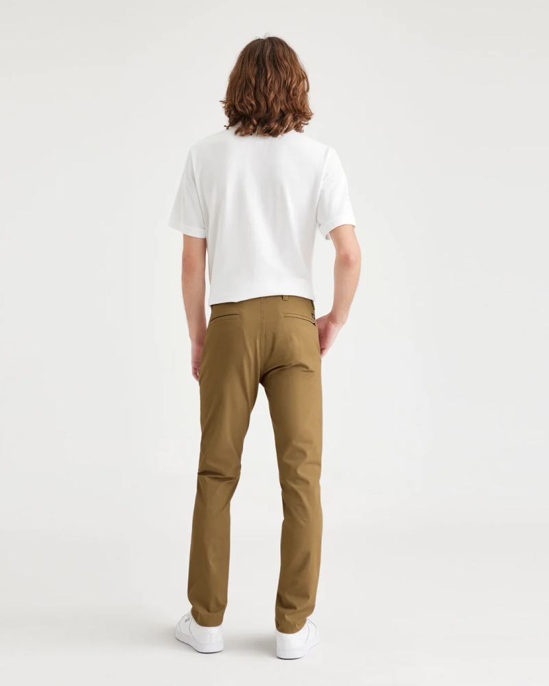 Pantalones de hombre Dockers Smart 360 flex California Khaki Skinny, A3130-0029, mostaza - 3 - La Casa Dels Pantalons