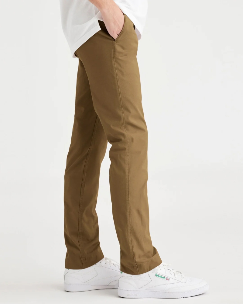 Pantalones de hombre Dockers Smart 360 flex California Khaki Skinny, A3130-0029, mostaza - 2 - La Casa Dels Pantalons