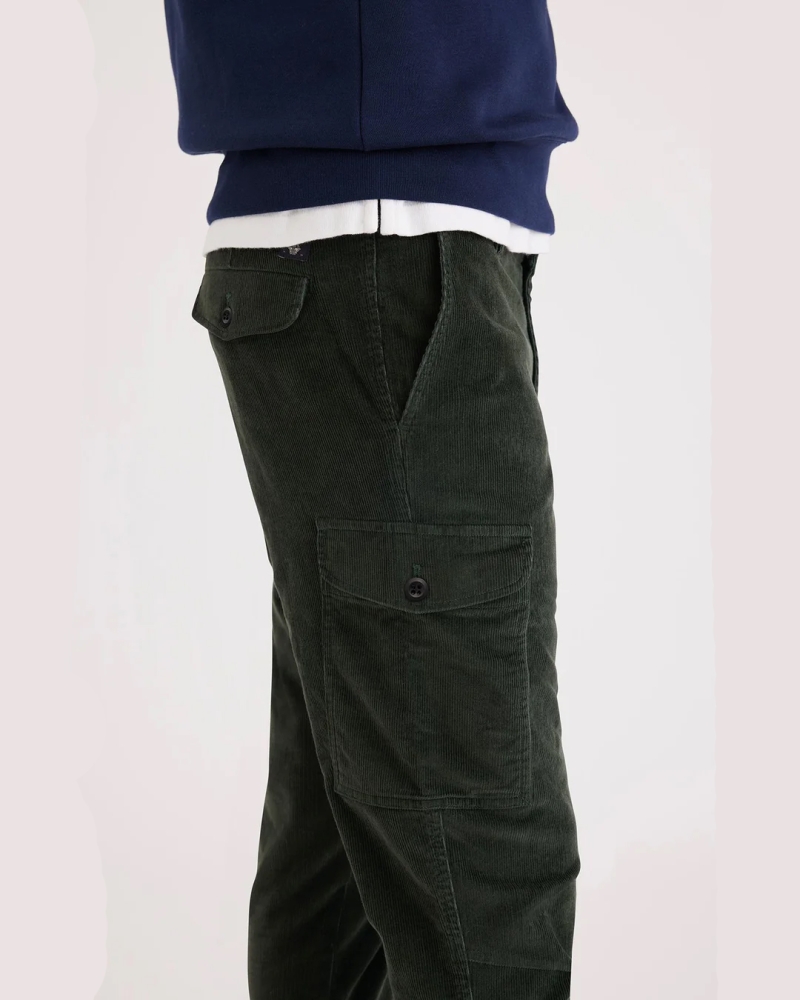 Pantalons cargo de pana Dockers slim tapered, model A4826-0018, verds - 2 - La Casa Dels Pantalons