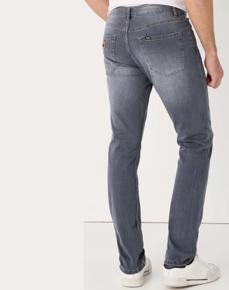 Pantalones vaqueros de hombre Lois Robin comfort slim, modelo 10191/984, grises - 3 - La Casa Dels Pantalons