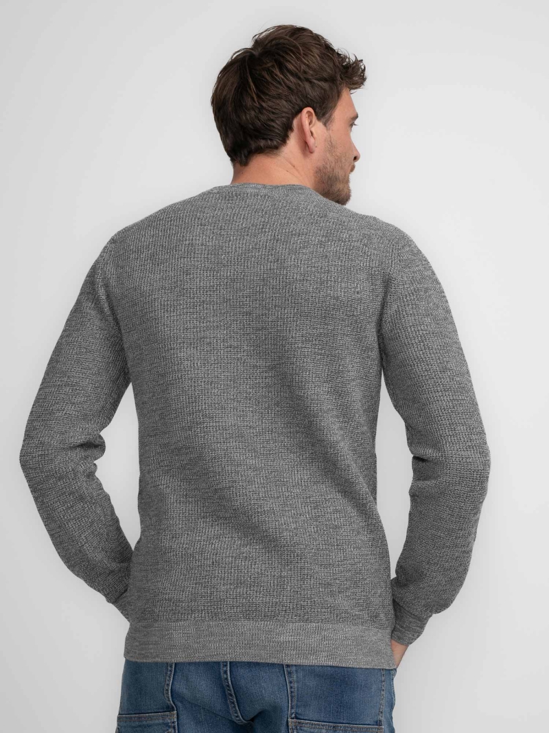 Jersey de hombre de cuello redondo Petrol, modelo KWR225/9046, gris - 2 - La Casa Dels Pantalons