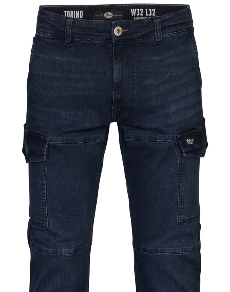 Pantalones vaqueros cargo de hombre Petrol, modelo DNM023/5812, azul oscuro - 3 - La Casa Dels Pantalons