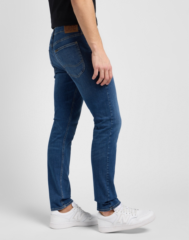 Pantalons texans d'home Lee Luke slim tapered, model 112346319, blau mig - 2 - La Casa Dels Pantalons