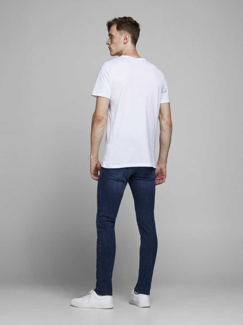 Pantalons texans d'home Jack and Jones Glenn slim, model 12173407, blau fosc - 2 - La Casa Dels Pantalons