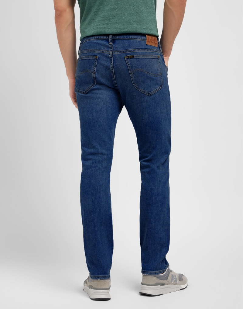 Pantalones vaqueros de hombre Lee Rider slim, modelo 112360204, azul medio - 2 - La Casa Dels Pantalons