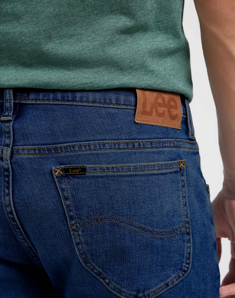 Pantalones vaqueros de hombre Lee Rider slim, modelo 112360204, azul medio - 3 - La Casa Dels Pantalons