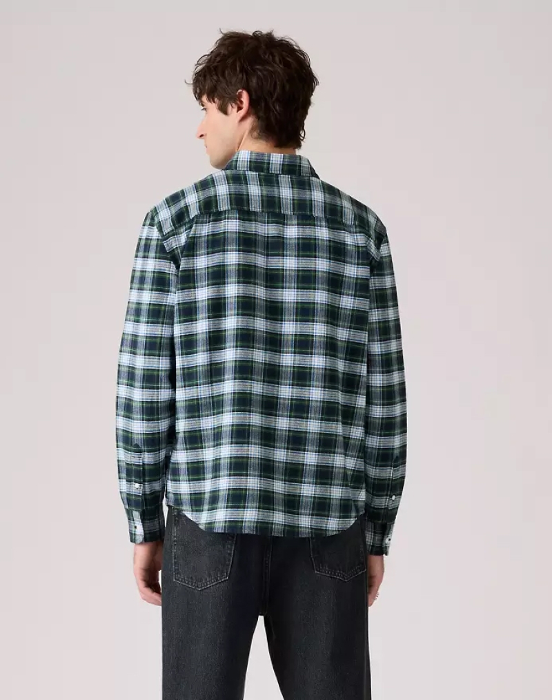 Camisa d'home de màniga llarga Levi's®, model A7210-0042, de quadres verds - 3 - La Casa Dels Pantalons