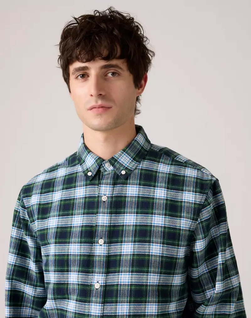 Camisa d'home de màniga llarga Levi's®, model A7210-0042, de quadres verds - 2 - La Casa Dels Pantalons