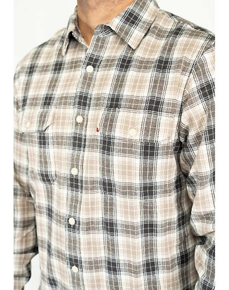 Camisa d'home de màniga llarga Levi's®, model 19573-0289, de quadres beix - 2 - La Casa Dels Pantalons