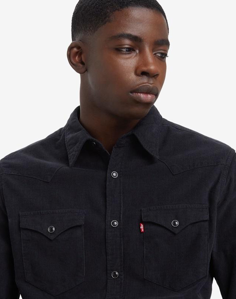 Camisa texana de pana d'home Levi's®, model 85744-0115, negra - 3 - La Casa Dels Pantalons