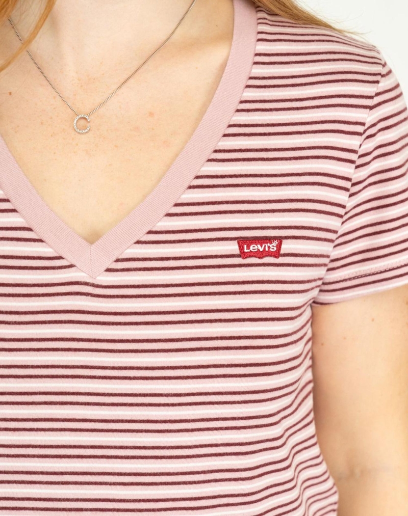 Samarreta de dona de màniga curta Levi's®, model 85341-0123, de ratlles rosades - 2 - La Casa Dels Pantalons