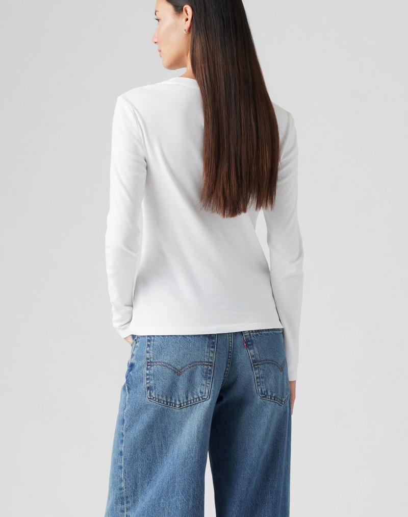 Samarreta de dona de màniga llarga Levi's®, model 000KL-0000, blanca - 2 - La Casa Dels Pantalons