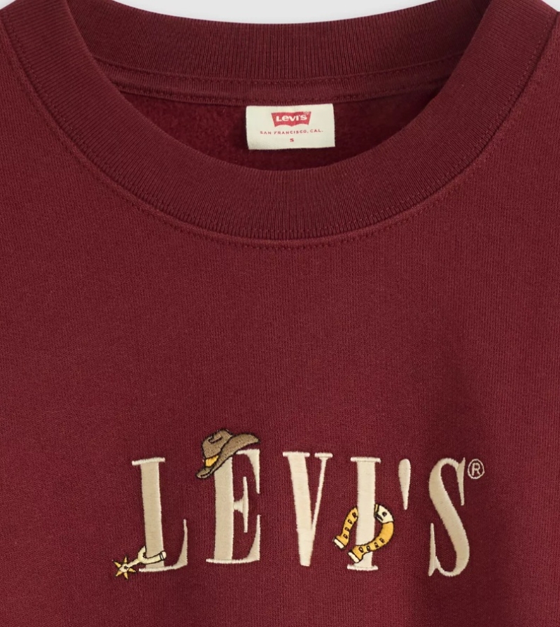 Dessuadora de dona Levi's®, model 003RE-0000, bordeus - 2 - La Casa Dels Pantalons