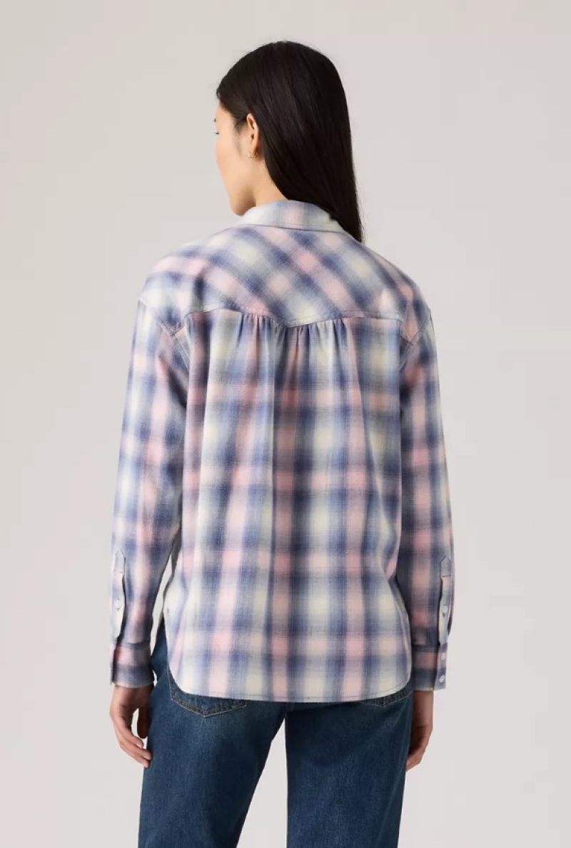 Camisa de viella de dona Levi's®, model 003OZ-0003, de quadres rosats - 3 - La Casa Dels Pantalons