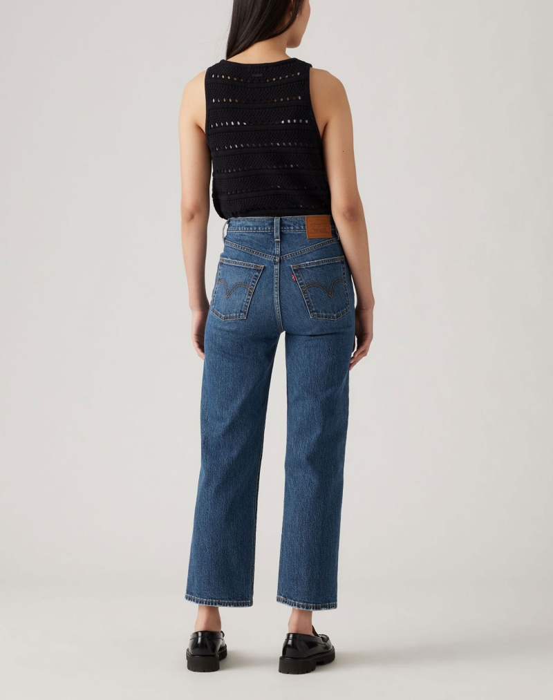 Pantalons texans de dona Levi’s® Ribcage Straight Ankle™, model 72693-0218, rentats a la pedra - 3 - La Casa Dels Pantalons
