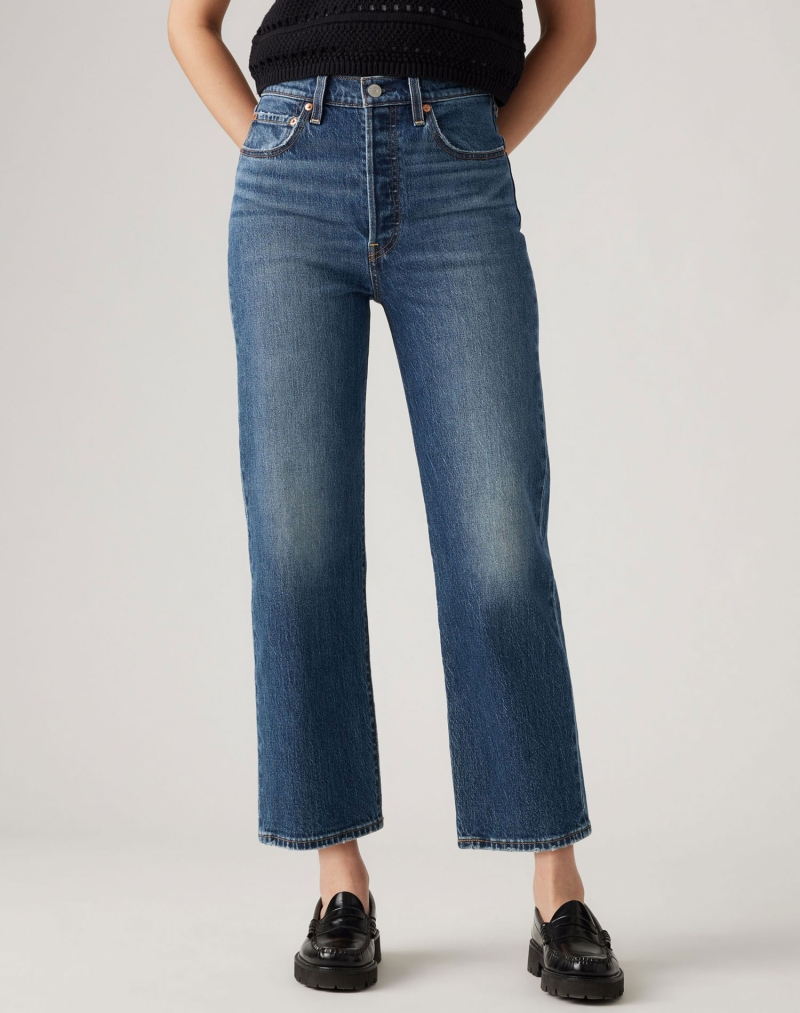 Pantalons texans de dona Levi’s® Ribcage Straight Ankle™, model 72693-0218, rentats a la pedra - 2 - La Casa Dels Pantalons