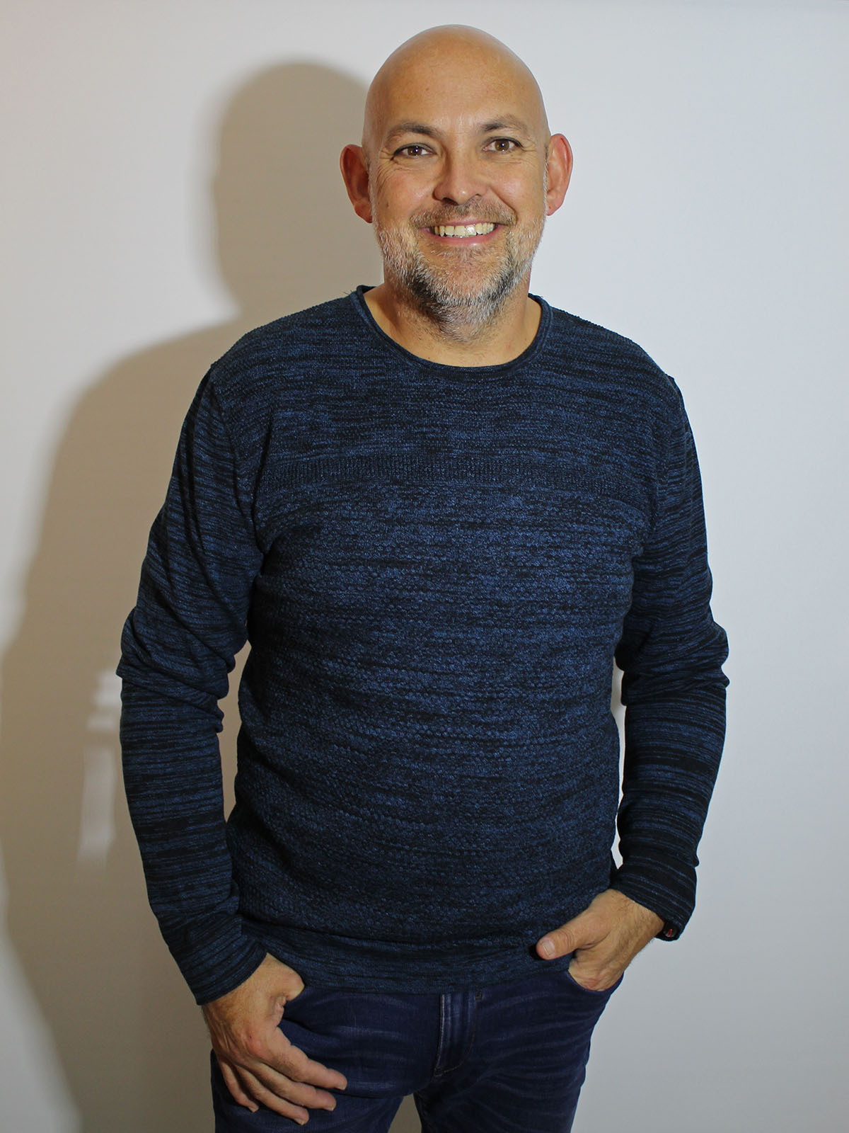 Blend jersey cuello redondo 20709041/70155 color negro y azul