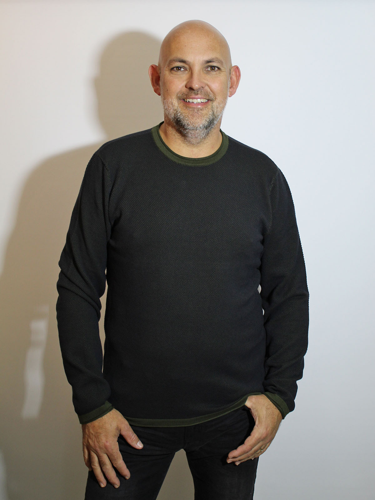 Blend jersey cuello redondo 20709061/77220 color verde oscuro y azul marino