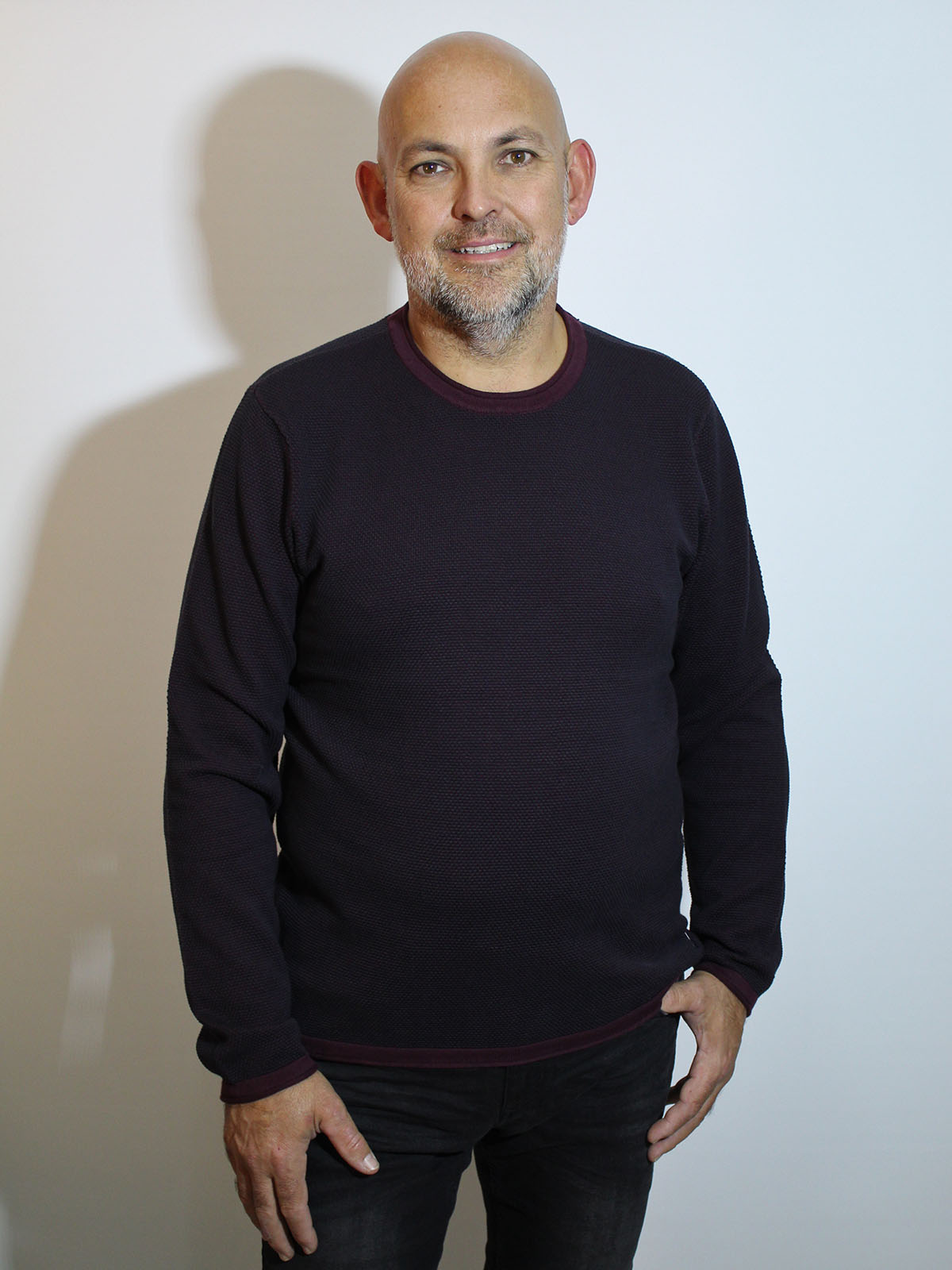 Blend jersey cuello redondo 20709061/73015 color granate y azul marino