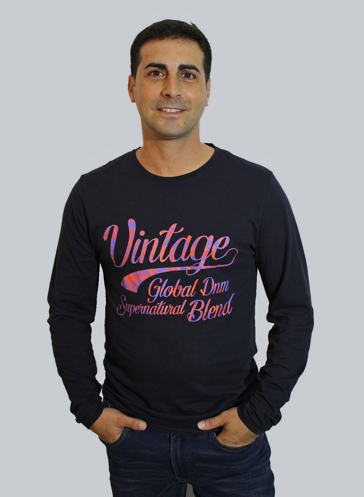 Blend samarreta d'home de màniga llarga 20709991/74645 blau marí