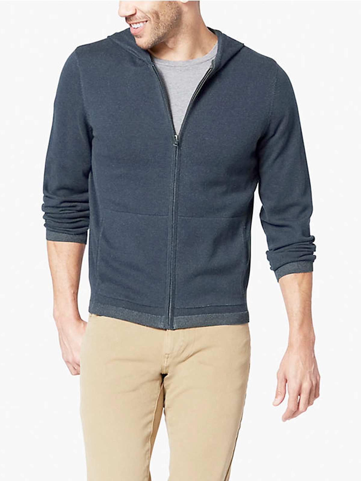 Dockers jersey con cremallera y capucha 83541-0001 color azul marino