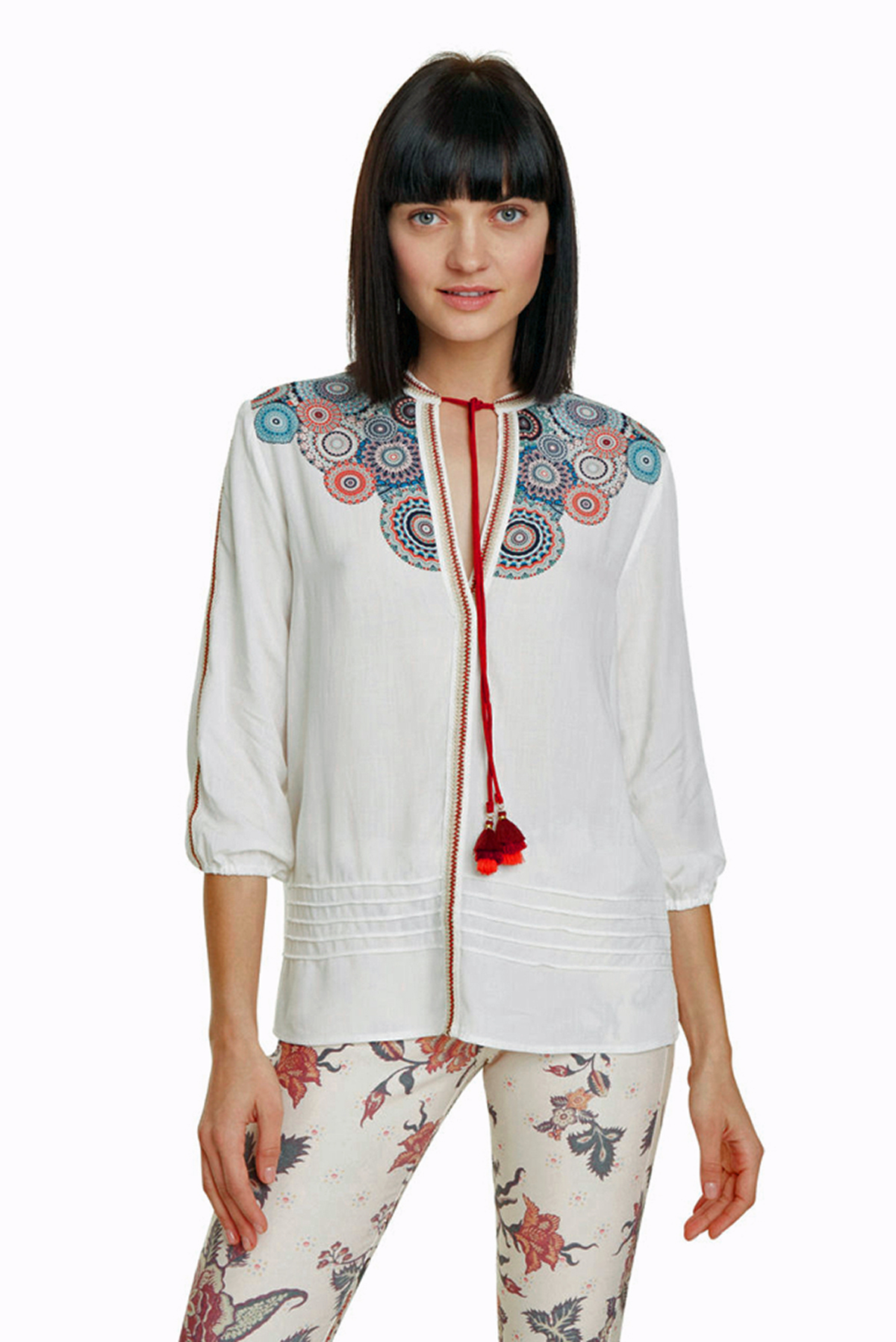 Foto 1 - Desigual blusa 19WWBW14/1001 color crudo