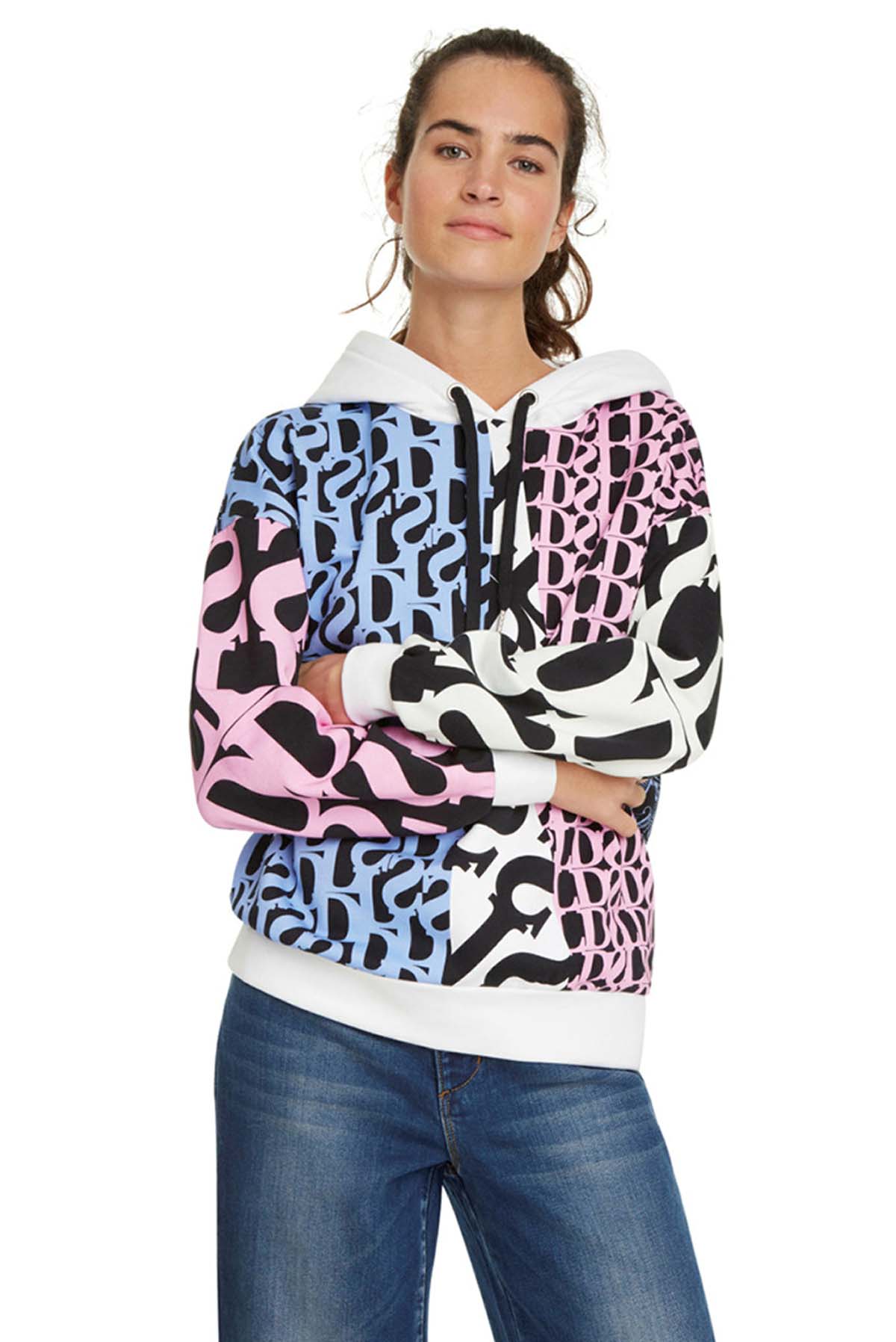 Foto 1 - Desigual sudadera de mujer 19WWSK39/4088 color blanco