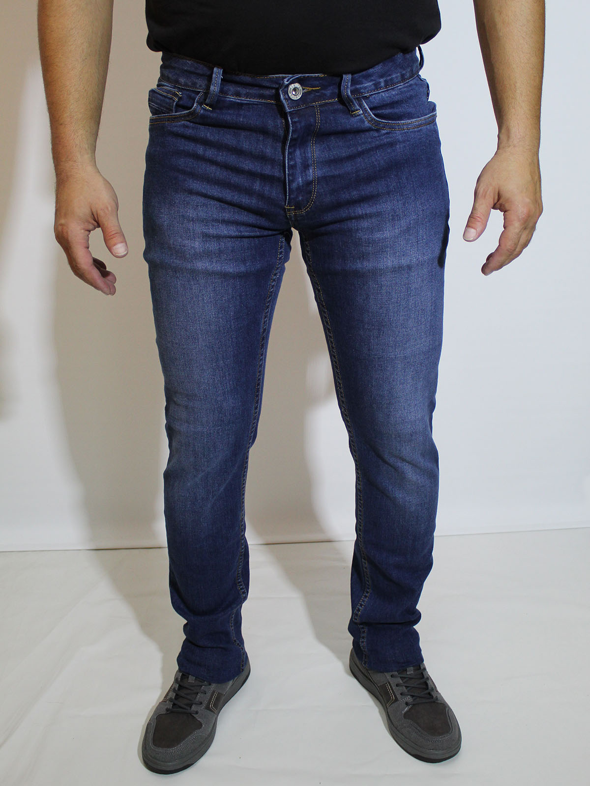Foto 1 - Takhiro pantalones vaqueros de hombre slim 28351/70 de color tejano medio