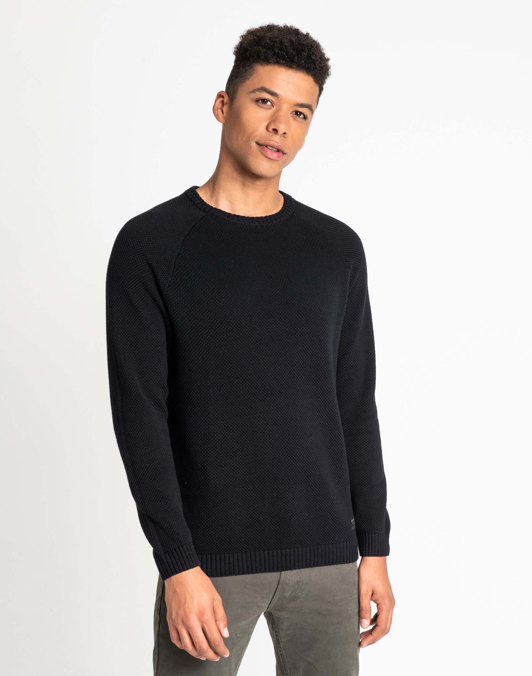 Lee jersei recte de coll rodó L83MOC01 color negre