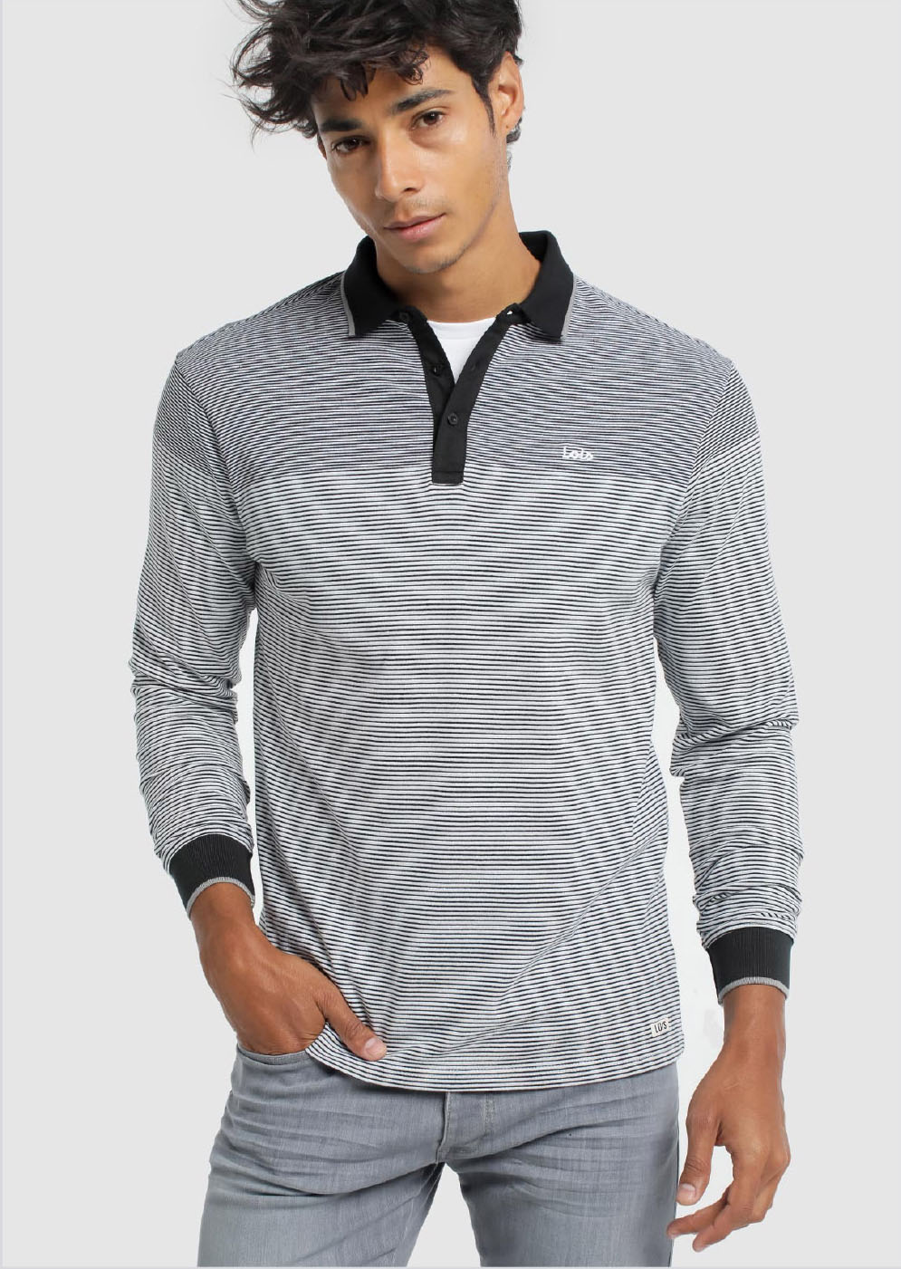 Lois polo de rayas 13091/499 color negro