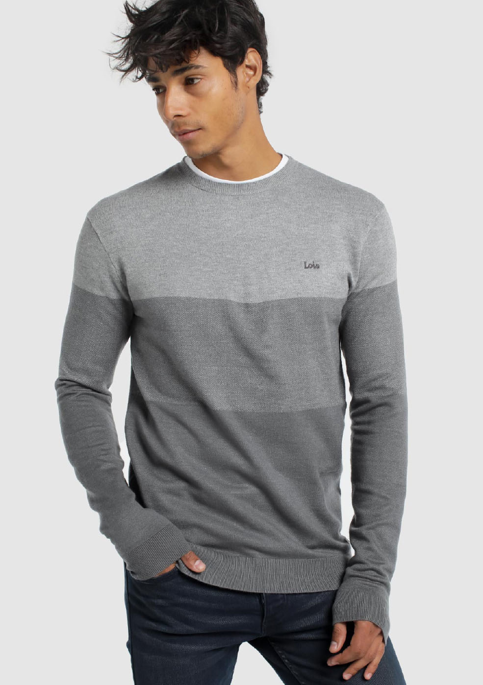 Lois jersey de cuello redondo 16467/111 color gris