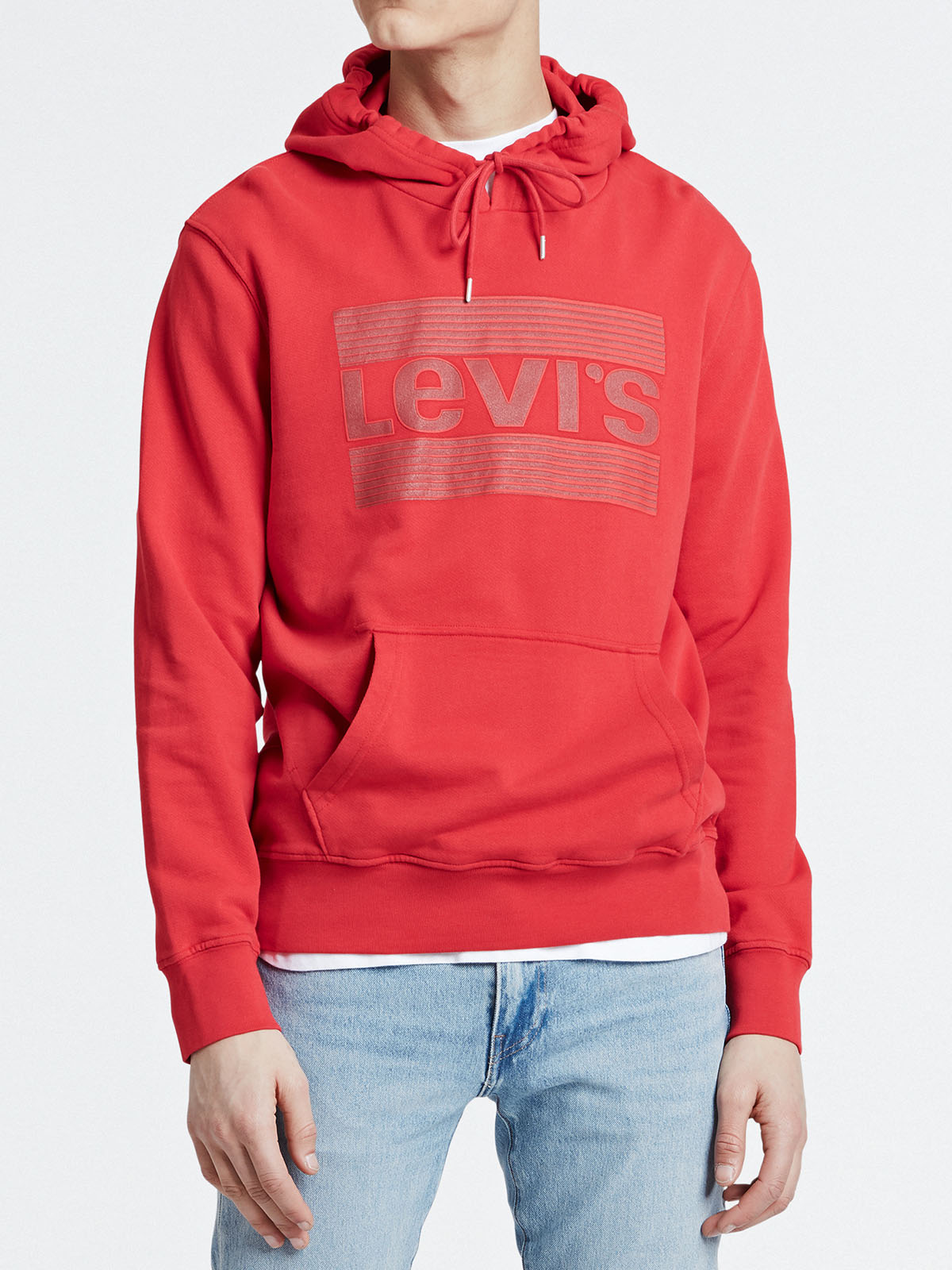 Levi's dessuadora d'home amb caputxa 19491.00.77 color vermell