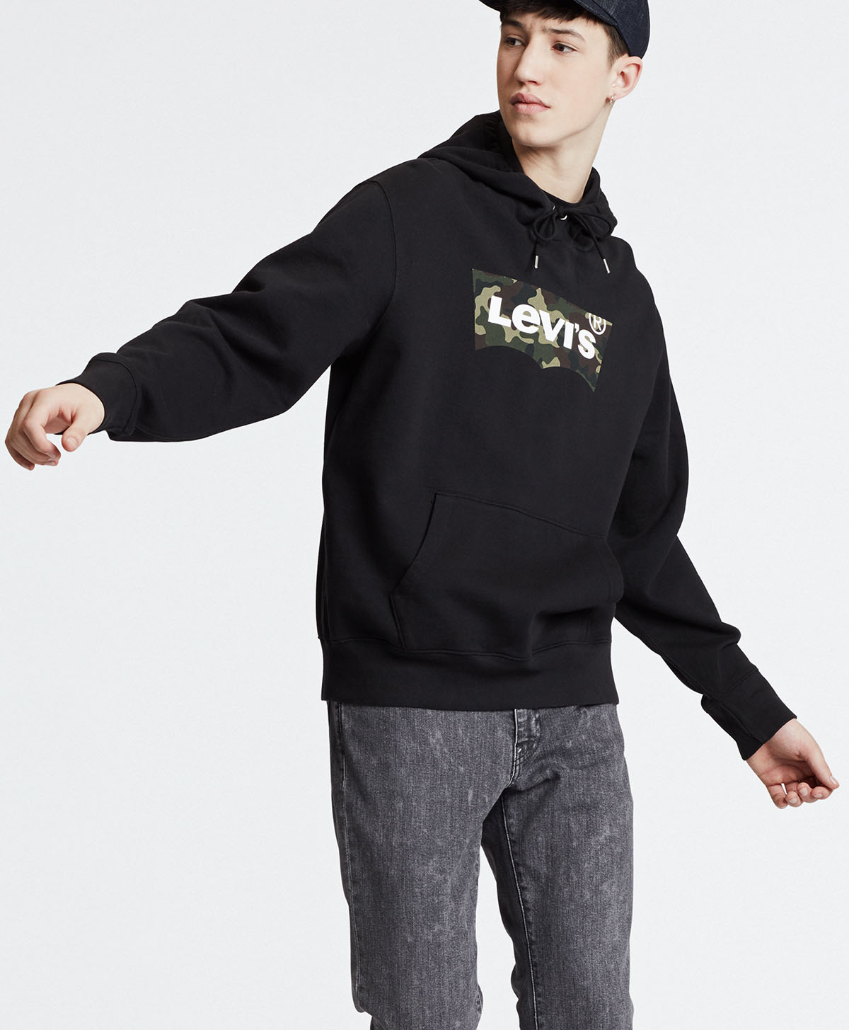 Levi's dessuadora amb caputxa 19491.00.90 color negre