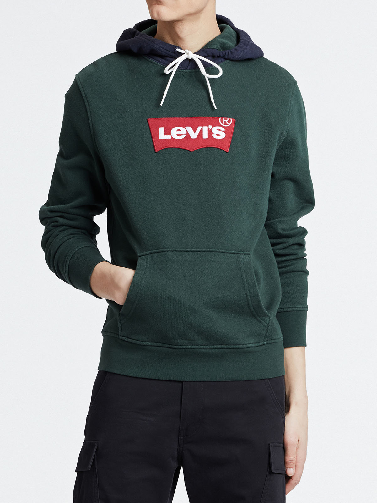 Levi's sudadera con capucha 56808.00.15 color verde