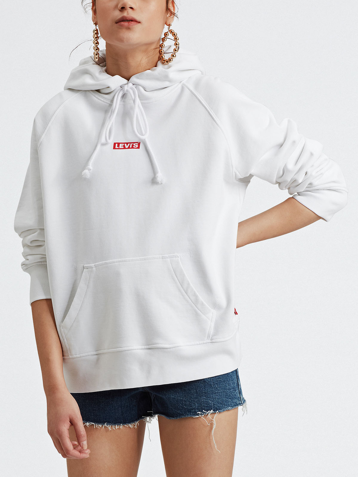 Levi's dessuadora amb caputxa 35946.00.63 color blanc