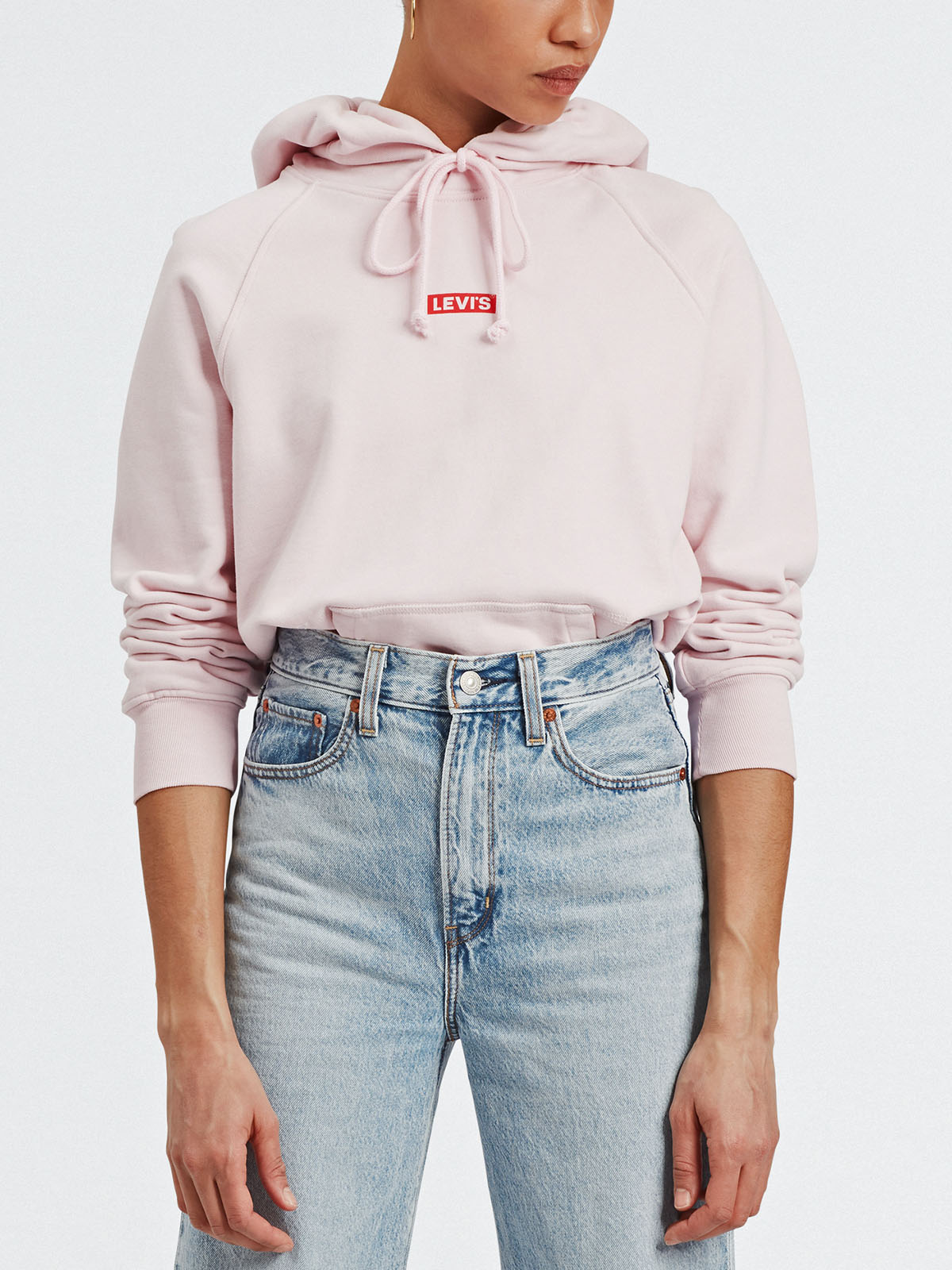 Levi's sudadera con capucha 35946.00.64 color rosa