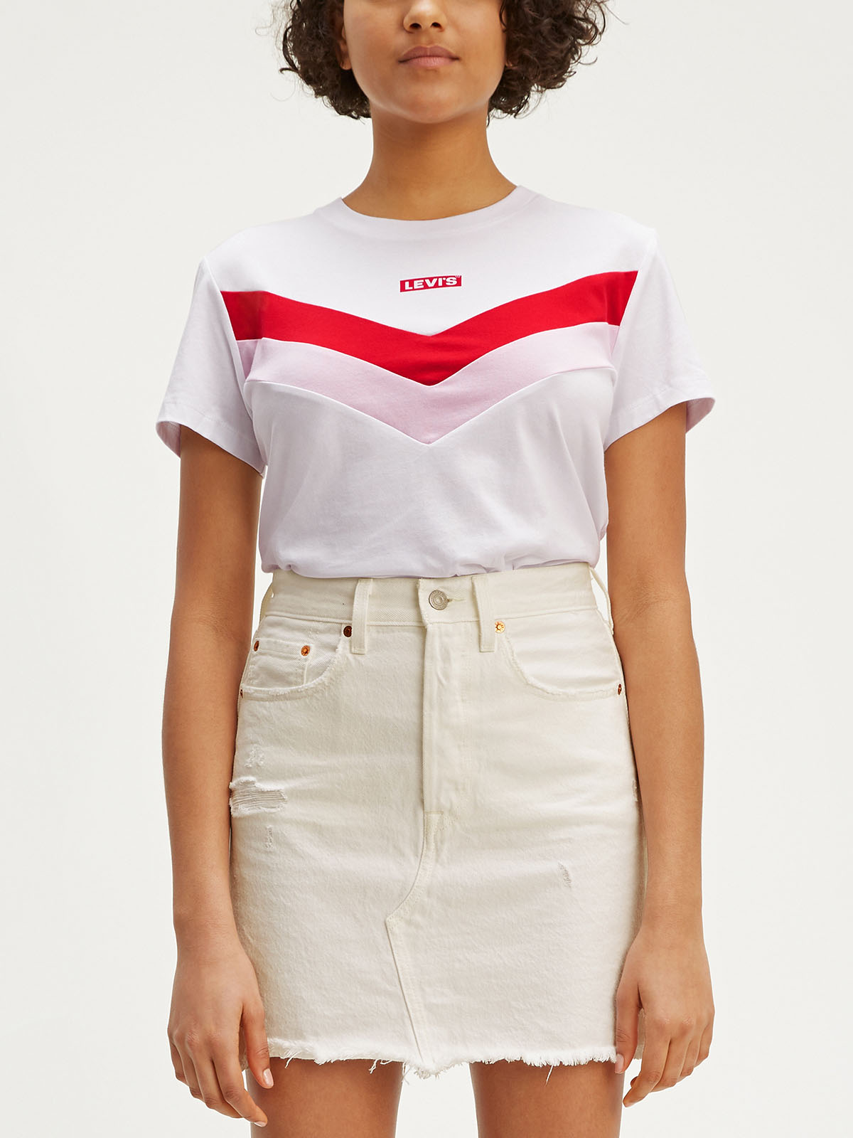 Levi's camiseta manga corta mujer 80815.00.01 color blanco