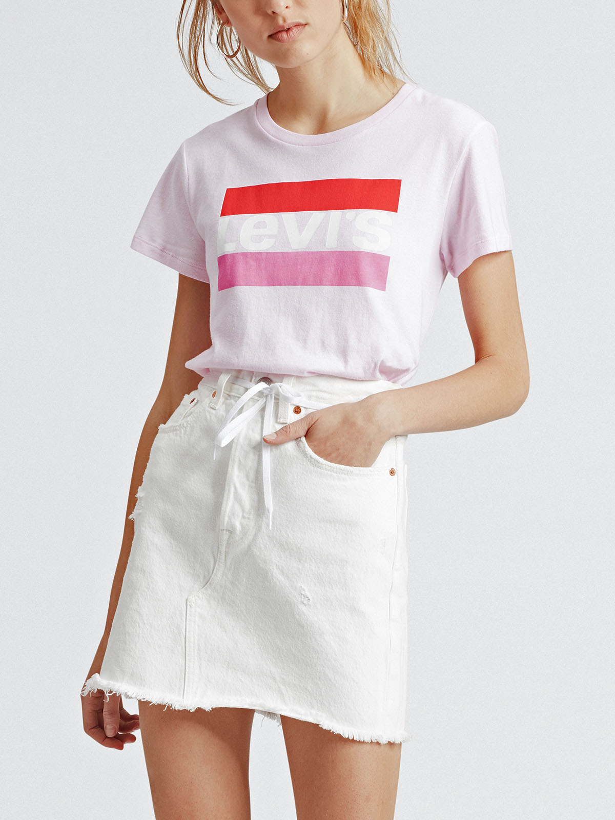 Levi's camiseta manga corta mujer 17369.07.23 color rosa