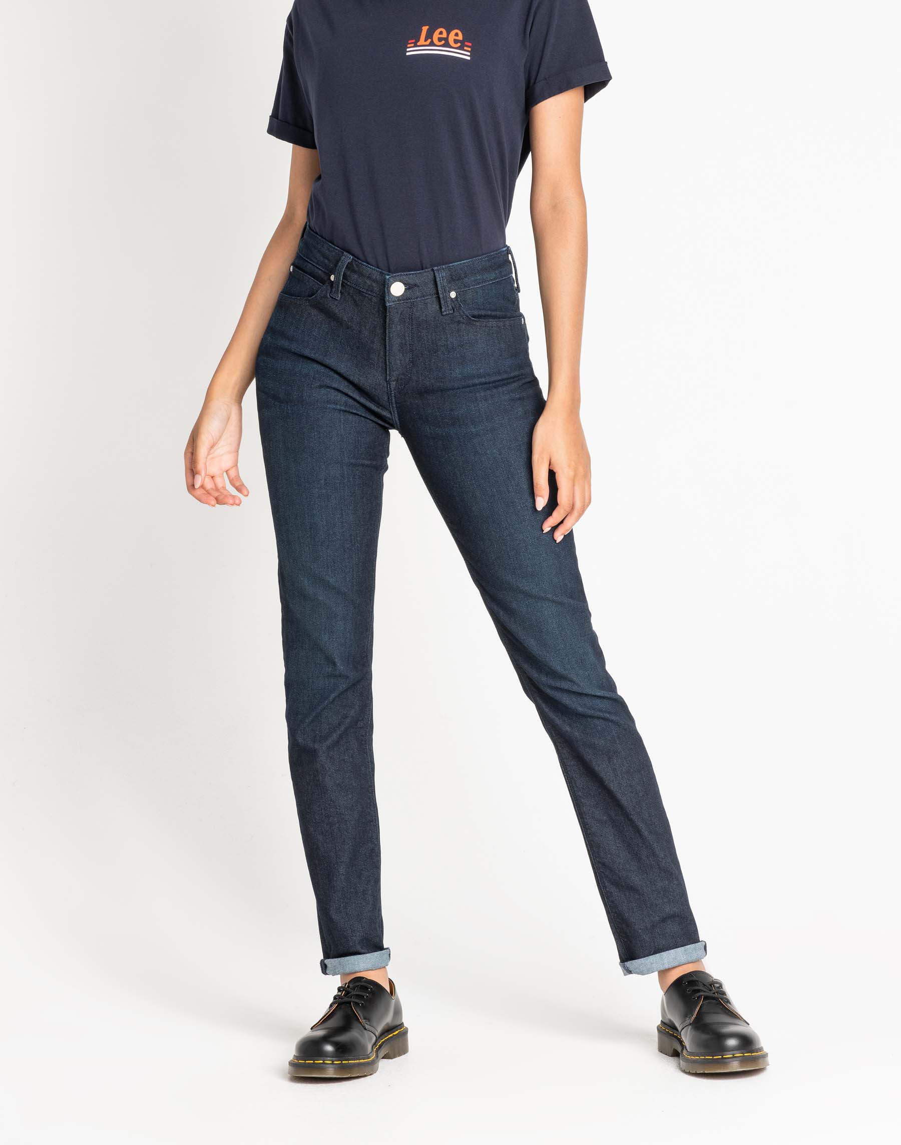 Foto 1 - Lee Elly slim pantalones vaqueros de mujer L305LSJP de color tejano oscuro