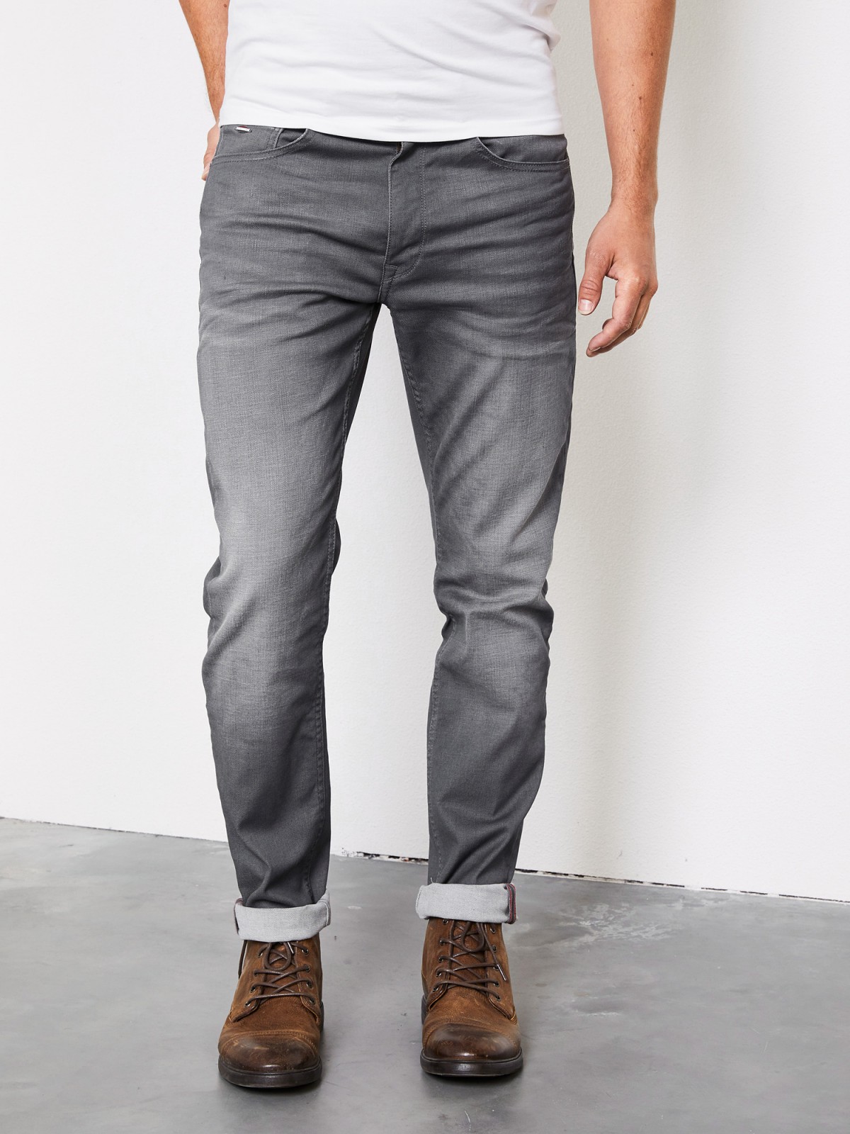 Petrol pantalons texans d'home Seaham slim DNM001/5753 de color gris