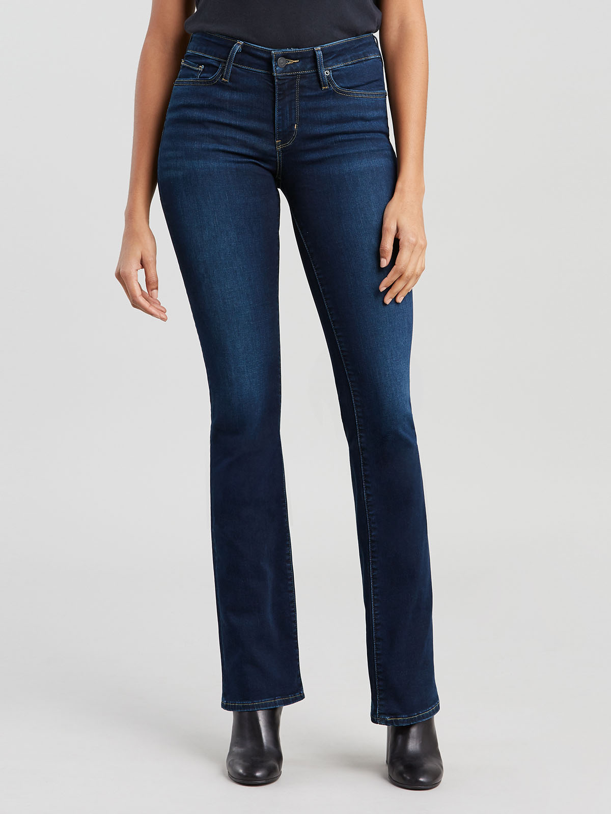 Levi's 715 mujer tiro medio bootcut (ancho de bota) 18885.00.68 color tejano medio