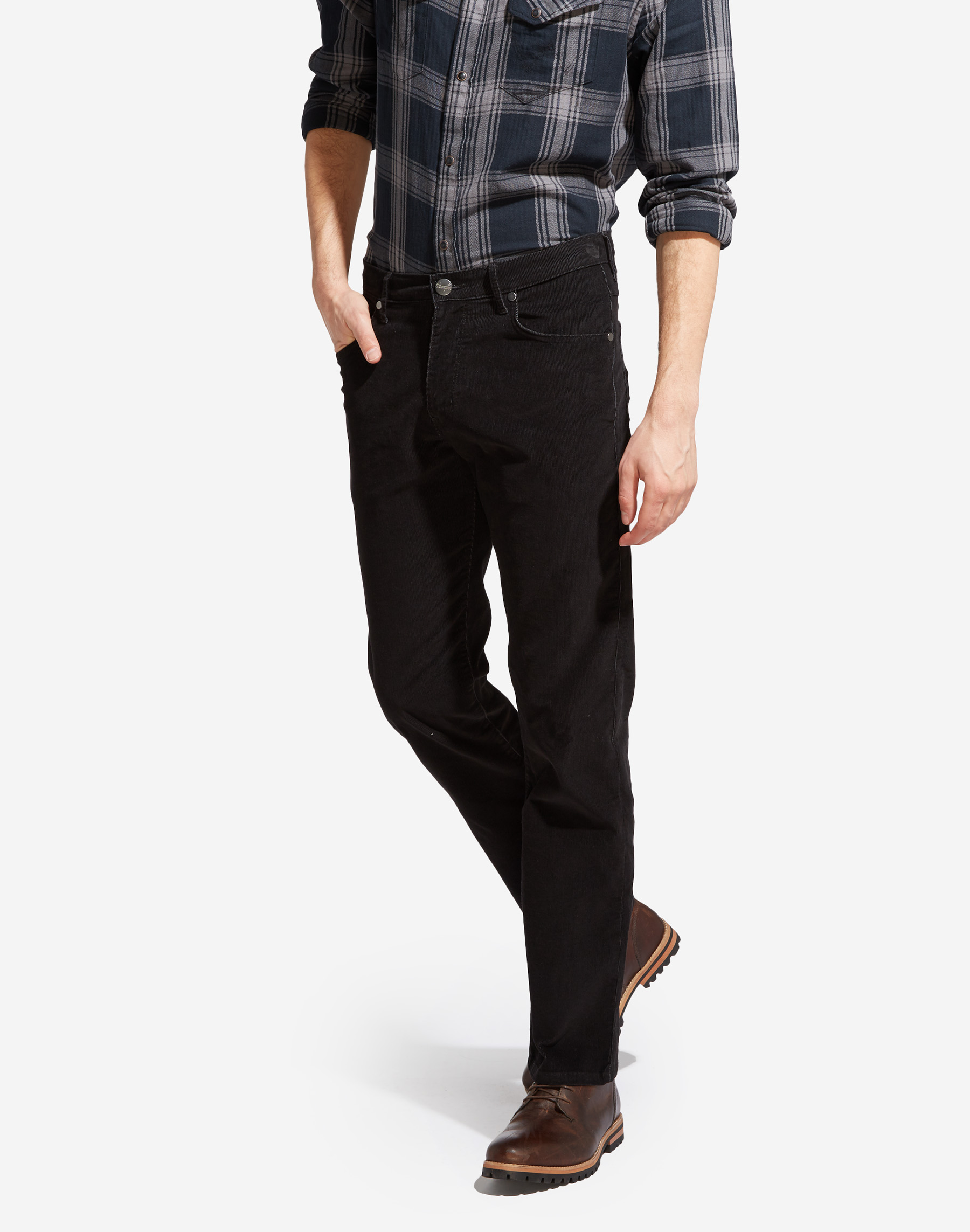 Wrangler Arizona regular pantalons texans de pana d'home W12OEC100 negre